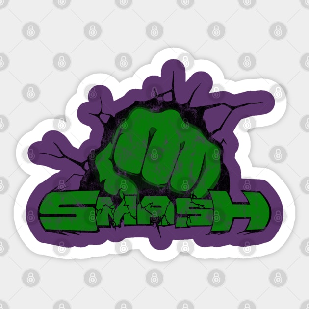 Gamma Smash Sticker by DeepDiveThreads